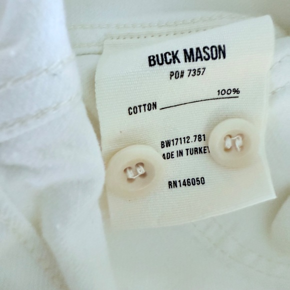 Buck Mason Rider Jacket - White Denim Jacket - Size Large - Picture 8 of 9